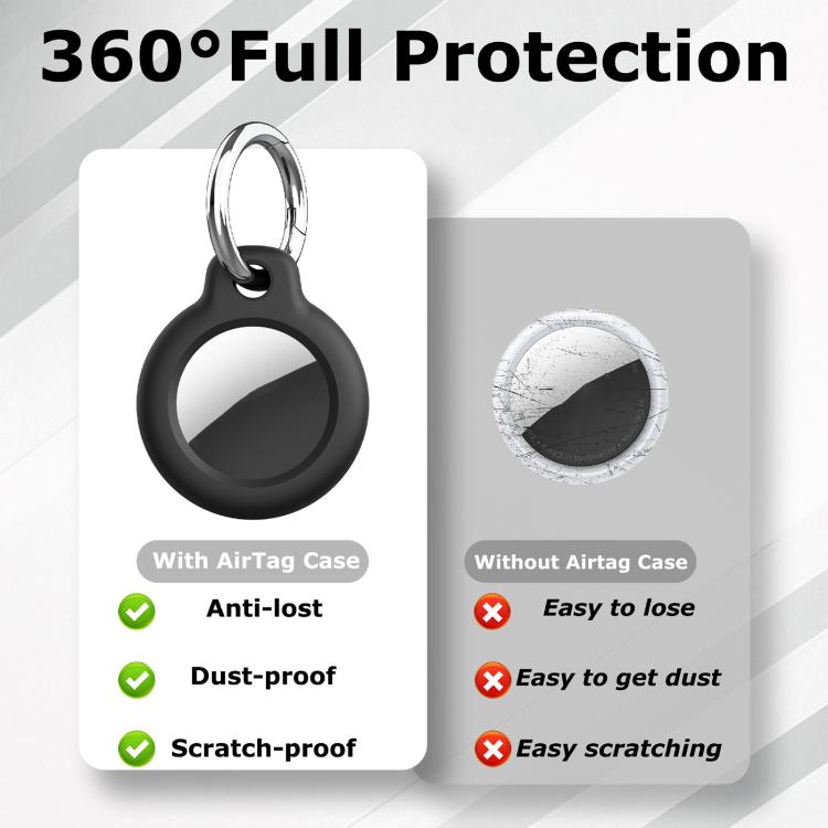 Étui de protection xDfind pour PC avec boucle à ressort, pour AirTag 2e génération / AirTag 1re génération