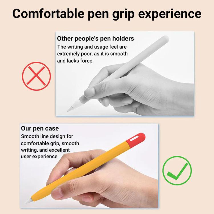 Étui de protection en silicone de couleur contrastée XDcase pour stylet, pour Apple Pencil Pro / 2, pour Apple Pencil Pro / 2 / 1, pour Apple Pencil USB-C / 3