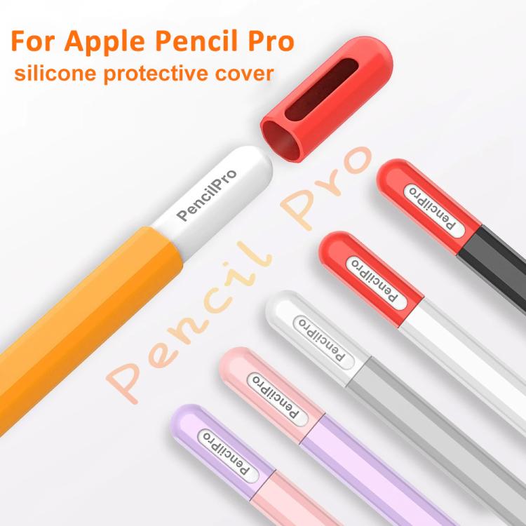 Étui de protection en silicone de couleur contrastée XDcase pour stylet, pour Apple Pencil Pro / 2, pour Apple Pencil Pro / 2 / 1, pour Apple Pencil USB-C / 3