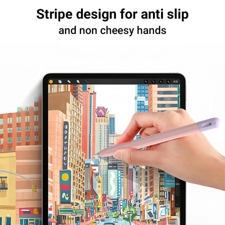 Étui de protection en silicone de couleur contrastée XDcase pour stylet, pour Apple Pencil Pro / 2, pour Apple Pencil Pro / 2 / 1, pour Apple Pencil USB-C / 3