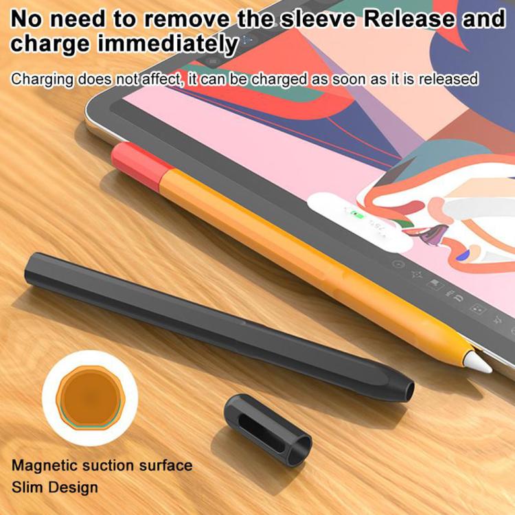 Étui de protection en silicone de couleur contrastée XDcase pour stylet, pour Apple Pencil Pro / 2, pour Apple Pencil Pro / 2 / 1, pour Apple Pencil USB-C / 3