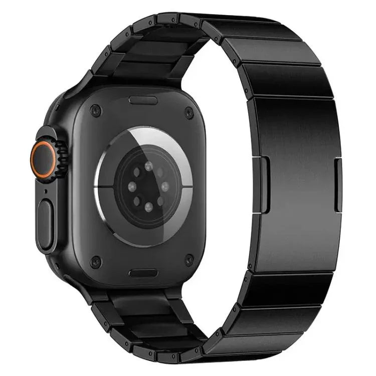 Bracelet de montre en acier inoxydable à perle unique et à dégagement rapide, compatible avec les Apple Watch 46 mm / 49 mm / 45 mm / 44 mm et 42 mm / 41 mm / 40 mm / 38 mm.
