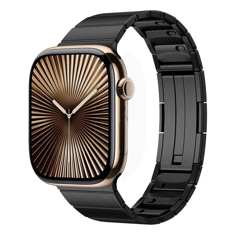Bracelet de montre en acier inoxydable à perle unique et à dégagement rapide, compatible avec les Apple Watch 46 mm / 49 mm / 45 mm / 44 mm et 42 mm / 41 mm / 40 mm / 38 mm.