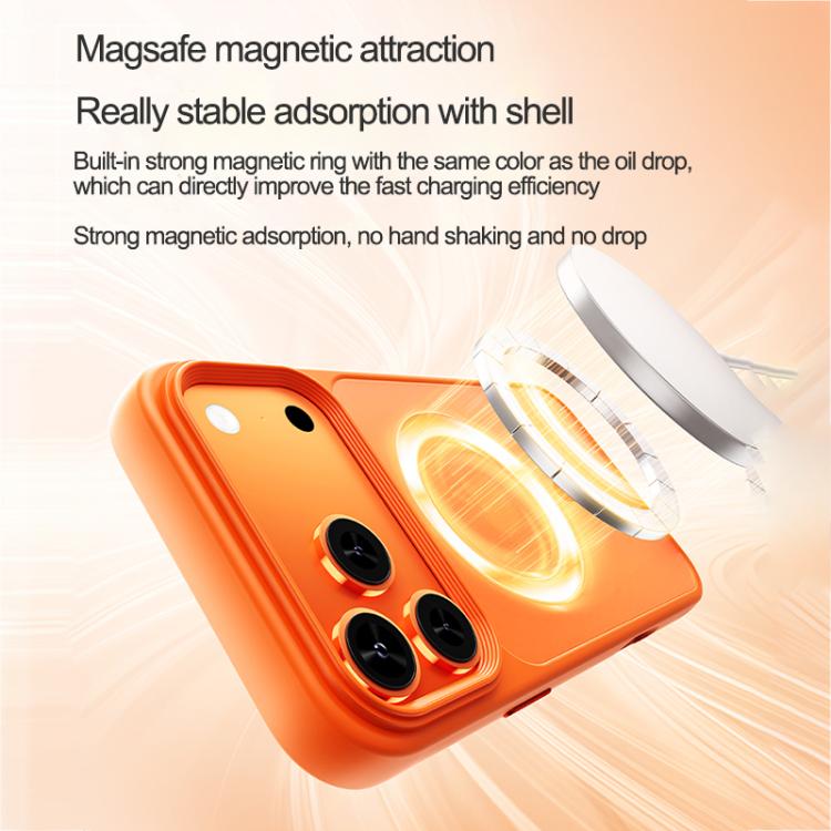 Coque de téléphone hybride PC et TPU MagSafe à sensation peau vaporisée d'huile, pour iPhone 17 Pro Max, pour iPhone 17 Pro, pour iPhone 17