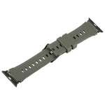Bracelet de montre en silicone xDfind noir à motif camouflage, compatible avec Apple Watch 42/44/45/46/49 mm et Apple Watch 38/40/41/S10 42 mm.