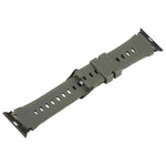 Bracelet de montre en silicone xDfind noir à motif camouflage, compatible avec Apple Watch 42/44/45/46/49 mm et Apple Watch 38/40/41/S10 42 mm.