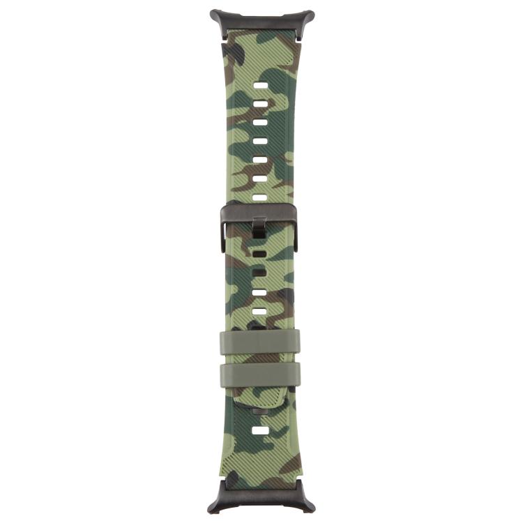 Bracelet de montre en silicone xDfind noir avec connecteur et imprimé camouflage, compatible avec Samsung Galaxy Watch Ultra / Ultra 2025 et Samsung Galaxy Watch8 / Watch8 Classic.