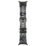Bracelet de montre en silicone xDfind noir avec connecteur et imprimé camouflage, compatible avec Samsung Galaxy Watch Ultra / Ultra 2025 et Samsung Galaxy Watch8 / Watch8 Classic.