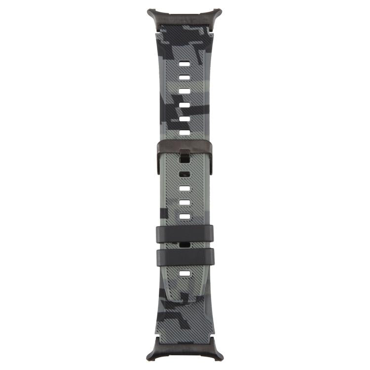 Bracelet de montre en silicone xDfind noir avec connecteur et imprimé camouflage, compatible avec Samsung Galaxy Watch Ultra / Ultra 2025 et Samsung Galaxy Watch8 / Watch8 Classic.