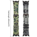 Bracelet de montre en silicone xDfind noir avec connecteur et imprimé camouflage, compatible avec Samsung Galaxy Watch Ultra / Ultra 2025 et Samsung Galaxy Watch8 / Watch8 Classic.