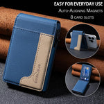 BFK28 Sac de cartes magnétique MagSafe en cuir colorblock