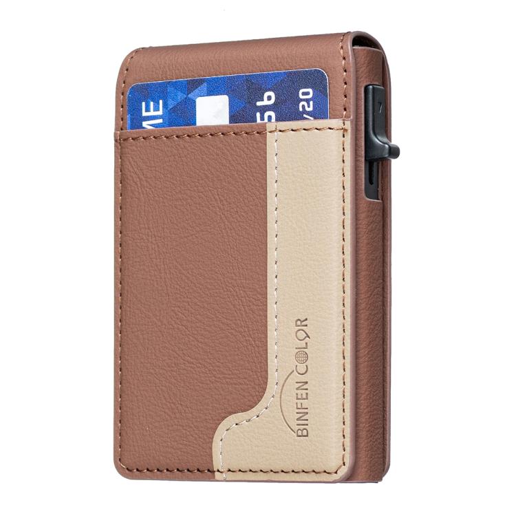 BFK28 Sac de cartes magnétique MagSafe en cuir colorblock