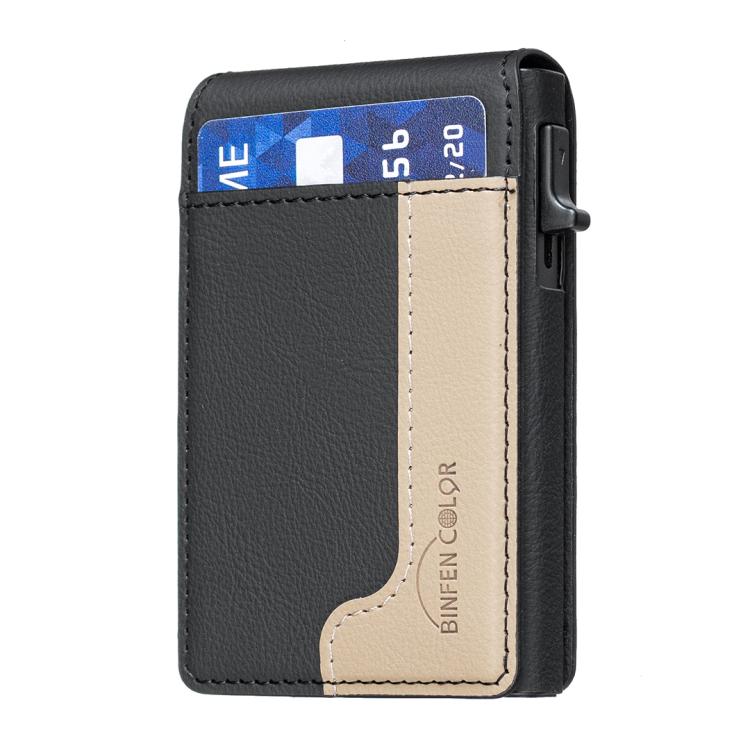 BFK28 Sac de cartes magnétique MagSafe en cuir colorblock