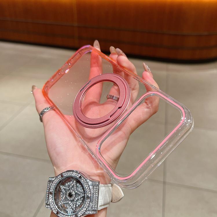 Coque de téléphone MagSafe avec support rotatif à 360 degrés et dégradé transparent, pour iPhone 17 Pro Max, pour iPhone 17 Pro, pour iPhone 17, pour iPhone Air, pour iPhone 16 Pro Max, pour iPhone 16 Pro, pour iPhone 16 Plus, pour iPhone 16
