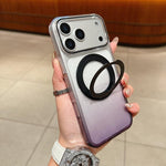 Coque de téléphone MagSafe avec support rotatif à 360 degrés et dégradé transparent, pour iPhone 17 Pro Max, pour iPhone 17 Pro, pour iPhone 17, pour iPhone Air, pour iPhone 16 Pro Max, pour iPhone 16 Pro, pour iPhone 16 Plus, pour iPhone 16