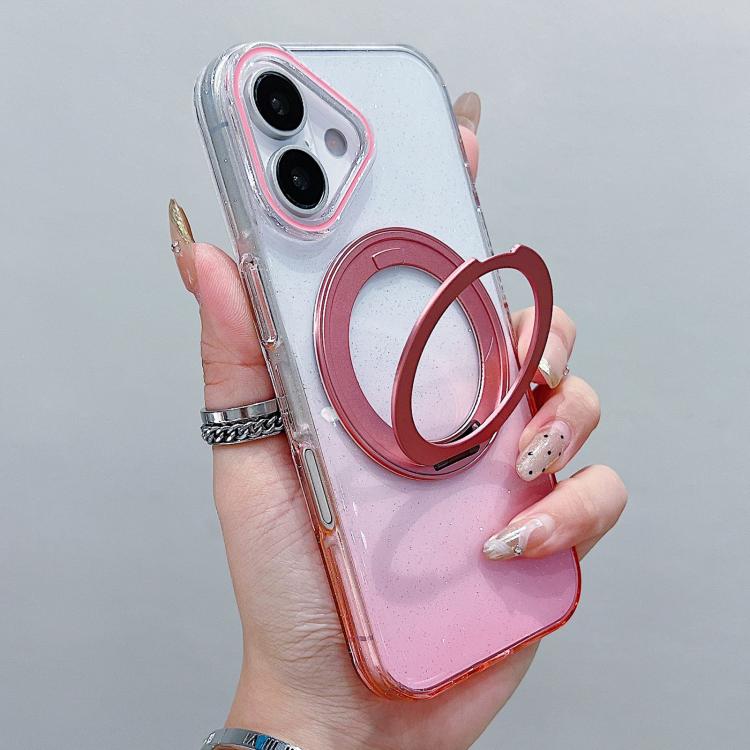 Coque de téléphone MagSafe avec support rotatif à 360 degrés et dégradé transparent, pour iPhone 17 Pro Max, pour iPhone 17 Pro, pour iPhone 17, pour iPhone Air, pour iPhone 16 Pro Max, pour iPhone 16 Pro, pour iPhone 16 Plus, pour iPhone 16