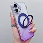 Coque de téléphone MagSafe avec support rotatif à 360 degrés et dégradé transparent, pour iPhone 17 Pro Max, pour iPhone 17 Pro, pour iPhone 17, pour iPhone Air, pour iPhone 16 Pro Max, pour iPhone 16 Pro, pour iPhone 16 Plus, pour iPhone 16