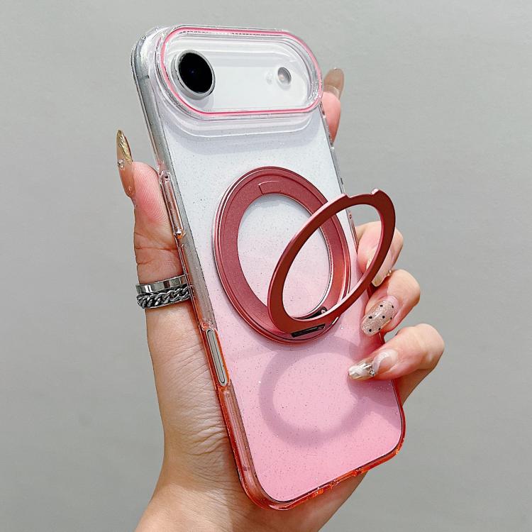 Coque de téléphone MagSafe avec support rotatif à 360 degrés et dégradé transparent, pour iPhone 17 Pro Max, pour iPhone 17 Pro, pour iPhone 17, pour iPhone Air, pour iPhone 16 Pro Max, pour iPhone 16 Pro, pour iPhone 16 Plus, pour iPhone 16