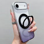 Coque de téléphone MagSafe avec support rotatif à 360 degrés et dégradé transparent, pour iPhone 17 Pro Max, pour iPhone 17 Pro, pour iPhone 17, pour iPhone Air, pour iPhone 16 Pro Max, pour iPhone 16 Pro, pour iPhone 16 Plus, pour iPhone 16