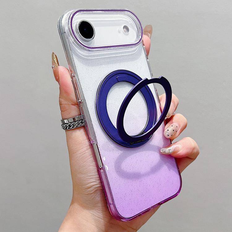 Coque de téléphone MagSafe avec support rotatif à 360 degrés et dégradé transparent, pour iPhone 17 Pro Max, pour iPhone 17 Pro, pour iPhone 17, pour iPhone Air, pour iPhone 16 Pro Max, pour iPhone 16 Pro, pour iPhone 16 Plus, pour iPhone 16