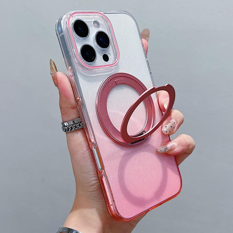 Coque de téléphone MagSafe avec support rotatif à 360 degrés et dégradé transparent, pour iPhone 17 Pro Max, pour iPhone 17 Pro, pour iPhone 17, pour iPhone Air, pour iPhone 16 Pro Max, pour iPhone 16 Pro, pour iPhone 16 Plus, pour iPhone 16