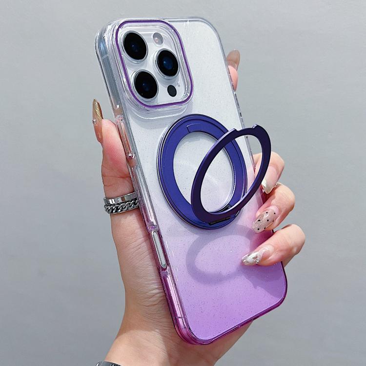 Coque de téléphone MagSafe avec support rotatif à 360 degrés et dégradé transparent, pour iPhone 17 Pro Max, pour iPhone 17 Pro, pour iPhone 17, pour iPhone Air, pour iPhone 16 Pro Max, pour iPhone 16 Pro, pour iPhone 16 Plus, pour iPhone 16