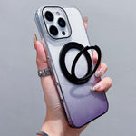 Coque de téléphone MagSafe avec support rotatif à 360 degrés et dégradé transparent, pour iPhone 17 Pro Max, pour iPhone 17 Pro, pour iPhone 17, pour iPhone Air, pour iPhone 16 Pro Max, pour iPhone 16 Pro, pour iPhone 16 Plus, pour iPhone 16