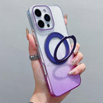 Coque de téléphone MagSafe avec support rotatif à 360 degrés et dégradé transparent, pour iPhone 17 Pro Max, pour iPhone 17 Pro, pour iPhone 17, pour iPhone Air, pour iPhone 16 Pro Max, pour iPhone 16 Pro, pour iPhone 16 Plus, pour iPhone 16
