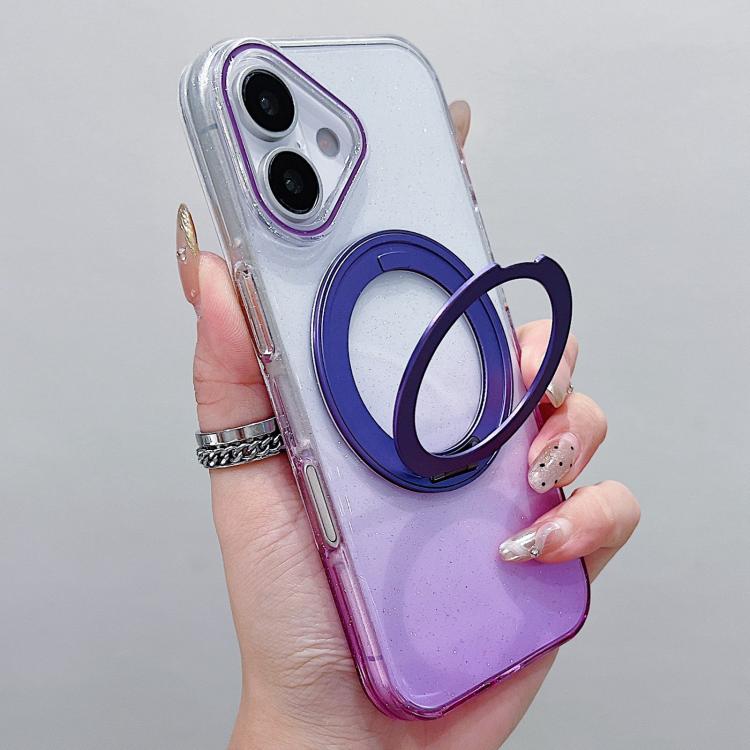 Coque de téléphone MagSafe avec support rotatif à 360 degrés et dégradé transparent, pour iPhone 17 Pro Max, pour iPhone 17 Pro, pour iPhone 17, pour iPhone Air, pour iPhone 16 Pro Max, pour iPhone 16 Pro, pour iPhone 16 Plus, pour iPhone 16