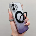 Coque de téléphone MagSafe avec support rotatif à 360 degrés et dégradé transparent, pour iPhone 17 Pro Max, pour iPhone 17 Pro, pour iPhone 17, pour iPhone Air, pour iPhone 16 Pro Max, pour iPhone 16 Pro, pour iPhone 16 Plus, pour iPhone 16