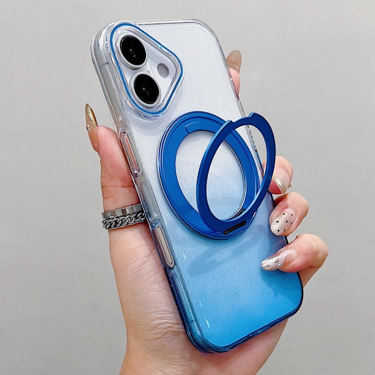 Coque de téléphone MagSafe avec support rotatif à 360 degrés et dégradé transparent, pour iPhone 17 Pro Max, pour iPhone 17 Pro, pour iPhone 17, pour iPhone Air, pour iPhone 16 Pro Max, pour iPhone 16 Pro, pour iPhone 16 Plus, pour iPhone 16