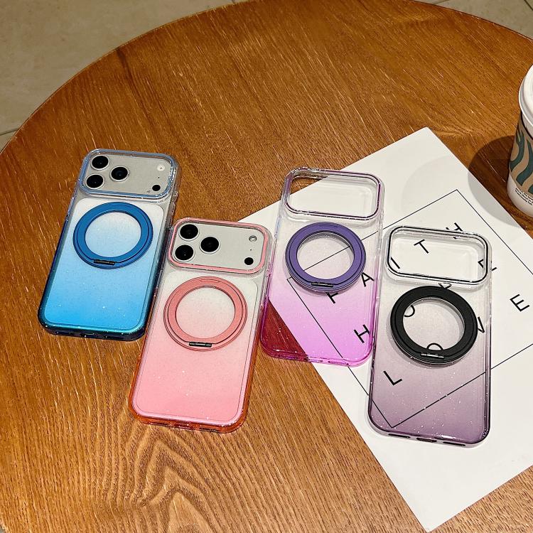 Coque de téléphone MagSafe avec support rotatif à 360 degrés et dégradé transparent, pour iPhone 17 Pro Max, pour iPhone 17 Pro, pour iPhone 17, pour iPhone Air, pour iPhone 16 Pro Max, pour iPhone 16 Pro, pour iPhone 16 Plus, pour iPhone 16