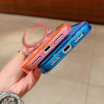 Coque de téléphone MagSafe avec support rotatif à 360 degrés et dégradé transparent, pour iPhone 17 Pro Max, pour iPhone 17 Pro, pour iPhone 17, pour iPhone Air, pour iPhone 16 Pro Max, pour iPhone 16 Pro, pour iPhone 16 Plus, pour iPhone 16
