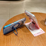 Coque de téléphone MagSafe avec support rotatif à 360 degrés et dégradé transparent, pour iPhone 17 Pro Max, pour iPhone 17 Pro, pour iPhone 17, pour iPhone Air, pour iPhone 16 Pro Max, pour iPhone 16 Pro, pour iPhone 16 Plus, pour iPhone 16
