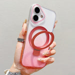 Coque de téléphone MagSafe transparente avec anneau métallique dégradé, Pour iPhone 17 Pro Max, Pour iPhone 17 Pro, Pour iPhone 17, Pour iPhone Air, Pour iPhone 16 Pro Max, Pour iPhone 16 Pro, Pour iPhone 16 Plus, Pour iPhone 16