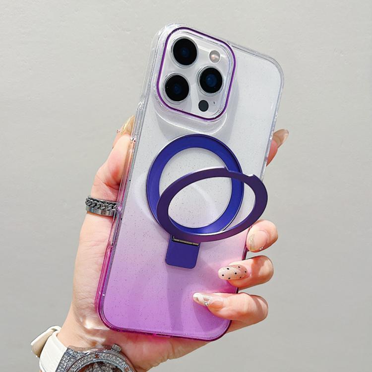 Coque de téléphone MagSafe transparente avec anneau métallique dégradé, Pour iPhone 17 Pro Max, Pour iPhone 17 Pro, Pour iPhone 17, Pour iPhone Air, Pour iPhone 16 Pro Max, Pour iPhone 16 Pro, Pour iPhone 16 Plus, Pour iPhone 16
