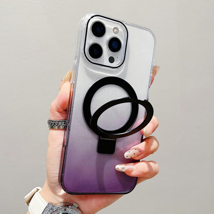 Coque de téléphone MagSafe transparente avec anneau métallique dégradé, Pour iPhone 17 Pro Max, Pour iPhone 17 Pro, Pour iPhone 17, Pour iPhone Air, Pour iPhone 16 Pro Max, Pour iPhone 16 Pro, Pour iPhone 16 Plus, Pour iPhone 16