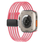 Bracelet de montre en nylon respirant effet fil de pêche, compatible avec Apple Watch 46 mm / 49 mm / 45 mm / 44 mm et Apple Watch S11 42 mm / 41 mm / 40 mm / 38 mm.