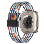 Bracelet de montre en nylon respirant effet fil de pêche, compatible avec Apple Watch 46 mm / 49 mm / 45 mm / 44 mm et Apple Watch S11 42 mm / 41 mm / 40 mm / 38 mm.