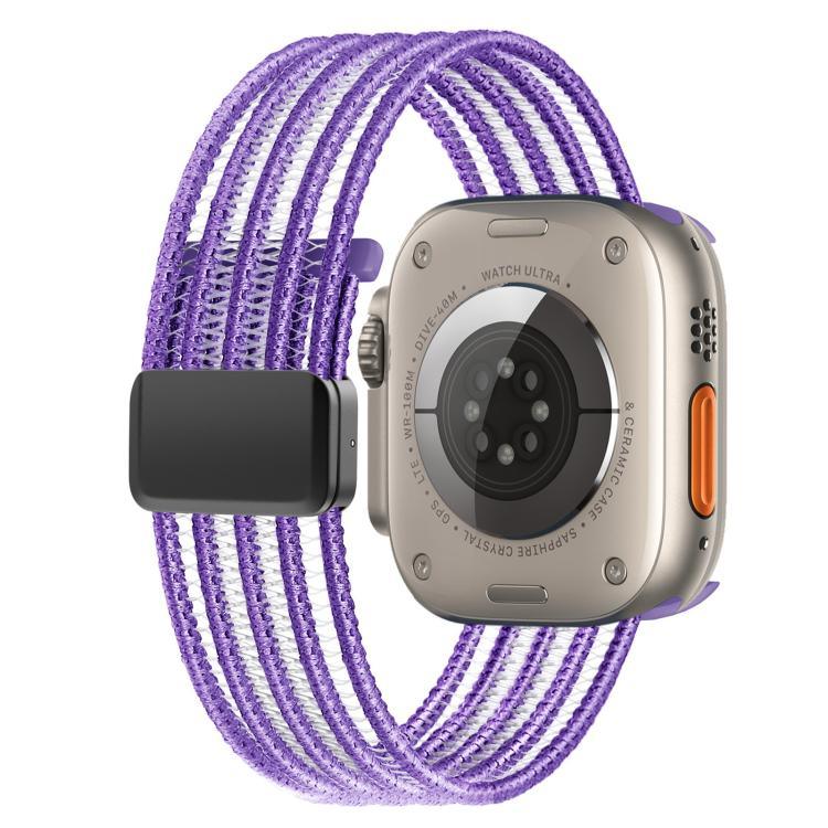 Bracelet de montre en nylon respirant effet fil de pêche, compatible avec Apple Watch 46 mm / 49 mm / 45 mm / 44 mm et Apple Watch S11 42 mm / 41 mm / 40 mm / 38 mm.
