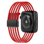 Bracelet de montre en nylon respirant effet fil de pêche, compatible avec Apple Watch 46 mm / 49 mm / 45 mm / 44 mm et Apple Watch S11 42 mm / 41 mm / 40 mm / 38 mm.