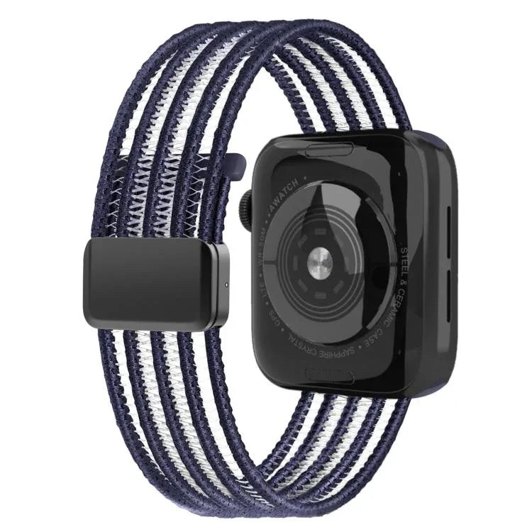 Bracelet de montre en nylon respirant effet fil de pêche, compatible avec Apple Watch 46 mm / 49 mm / 45 mm / 44 mm et Apple Watch S11 42 mm / 41 mm / 40 mm / 38 mm.