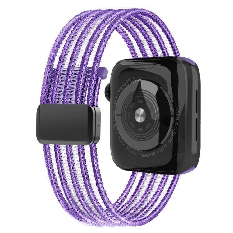 Bracelet de montre en nylon respirant effet fil de pêche, compatible avec Apple Watch 46 mm / 49 mm / 45 mm / 44 mm et Apple Watch S11 42 mm / 41 mm / 40 mm / 38 mm.