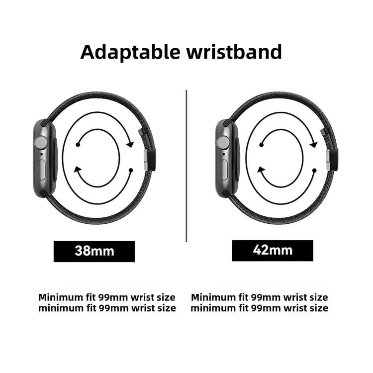 Bracelet de montre en nylon respirant effet fil de pêche, compatible avec Apple Watch 46 mm / 49 mm / 45 mm / 44 mm et Apple Watch S11 42 mm / 41 mm / 40 mm / 38 mm.