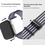 Bracelet de montre en nylon respirant effet fil de pêche, compatible avec Apple Watch 46 mm / 49 mm / 45 mm / 44 mm et Apple Watch S11 42 mm / 41 mm / 40 mm / 38 mm.