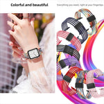 Bracelet de montre en nylon respirant effet fil de pêche, compatible avec Apple Watch 46 mm / 49 mm / 45 mm / 44 mm et Apple Watch S11 42 mm / 41 mm / 40 mm / 38 mm.