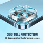 Film d'objectif d'appareil photo en verre trempé Glitter Ring, pour iPhone 17 Pro Max, pour iPhone 17 Pro