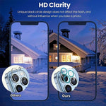 Film d'objectif d'appareil photo en verre trempé Glitter Ring, pour iPhone 17 Pro Max, pour iPhone 17 Pro