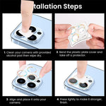 Film d'objectif d'appareil photo en verre trempé Glitter Ring, pour iPhone 17 Pro Max, pour iPhone 17 Pro