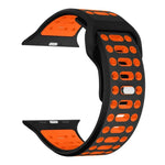 Bracelet de montre sport respirant en silicone bicolore xDfind, pour Apple Watch 46 mm / 49 mm / 45 mm / 44 mm